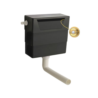 Hudson Reed Traditional Concealed Cistern With Brushed Brass Dual Flush Plate