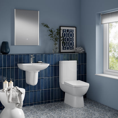 Nuie Short Projection Semi Flush to Wall Toilet