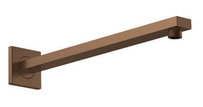 Nuie Rectangular Brushed Bronze Wall-Mounted Shower Arm