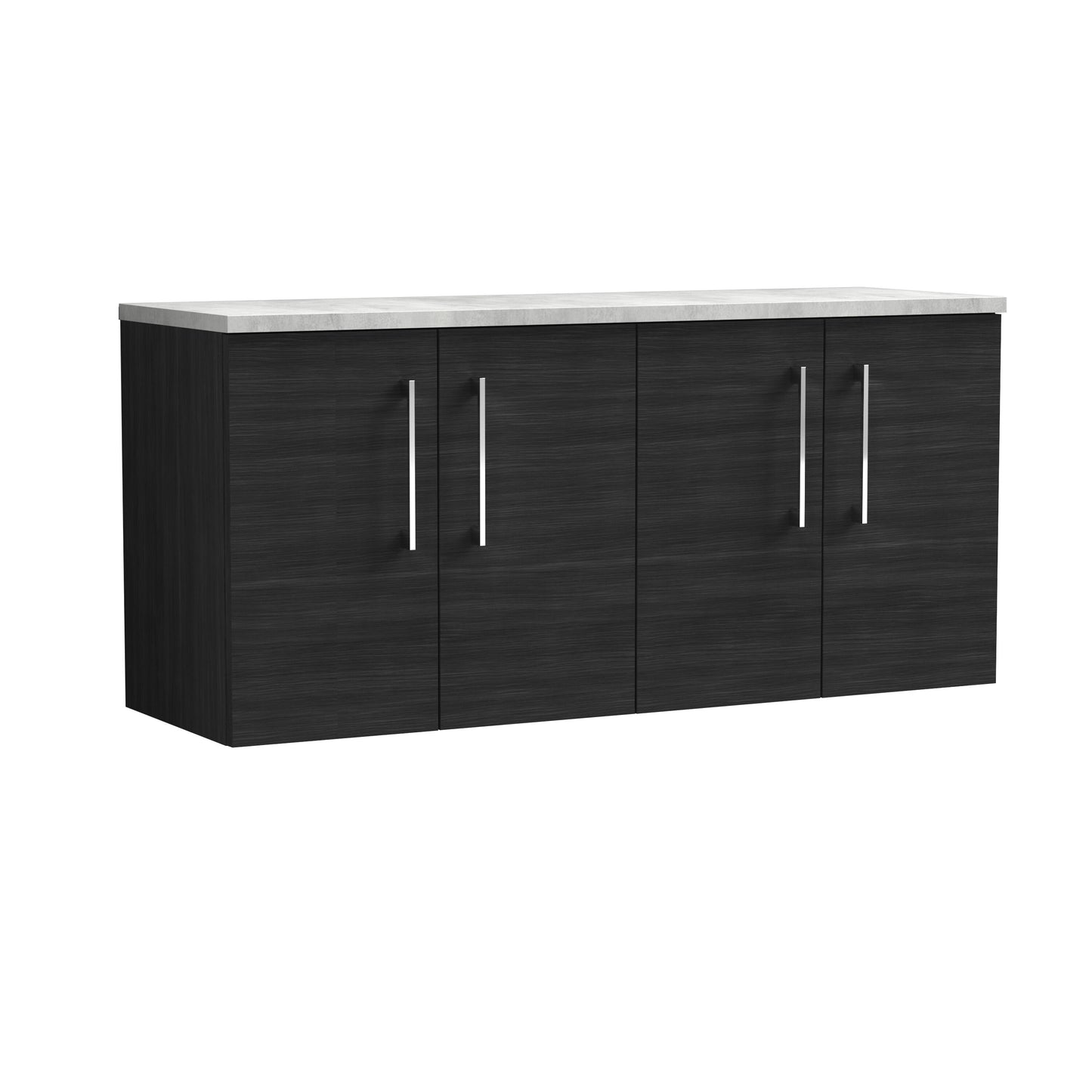 Nuie 1200mm Wall Hung Vanity Unit with Laminate Worktop With Handles