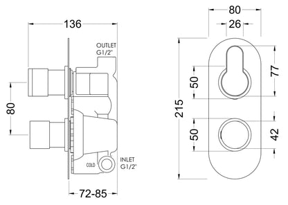 Arvan Twin Thermostatic Valve