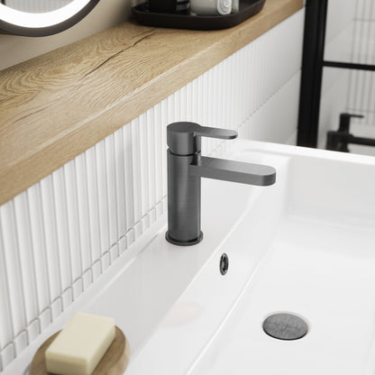 Arvan Mono Basin Mixer With Push Button Waste