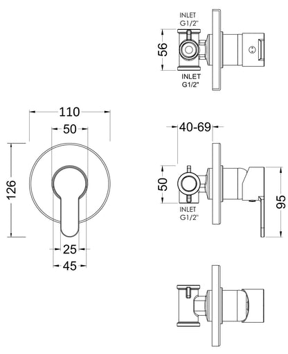Arvan Manual Shower Valve