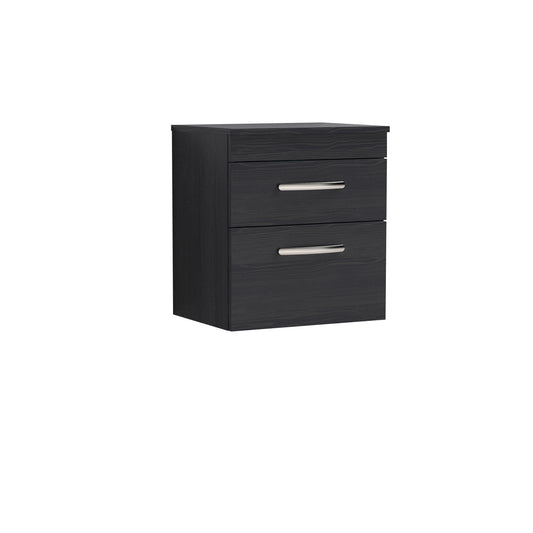 Nuie Athena 500mm Wall Hung 2 Drawer Vanity Unit With Worktop