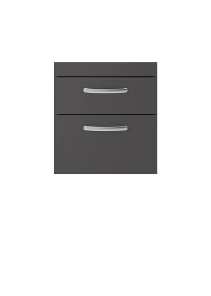 Athena Wall Hung 2 Drawer Vanity Unit 500mm