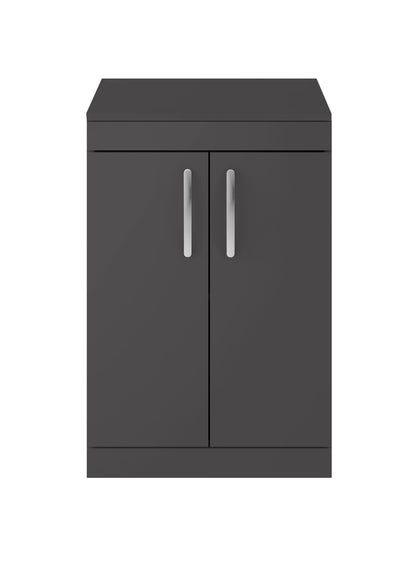 Nuie Athena 600mm Floor Standing 2 Door Vanity Unit With Worktop