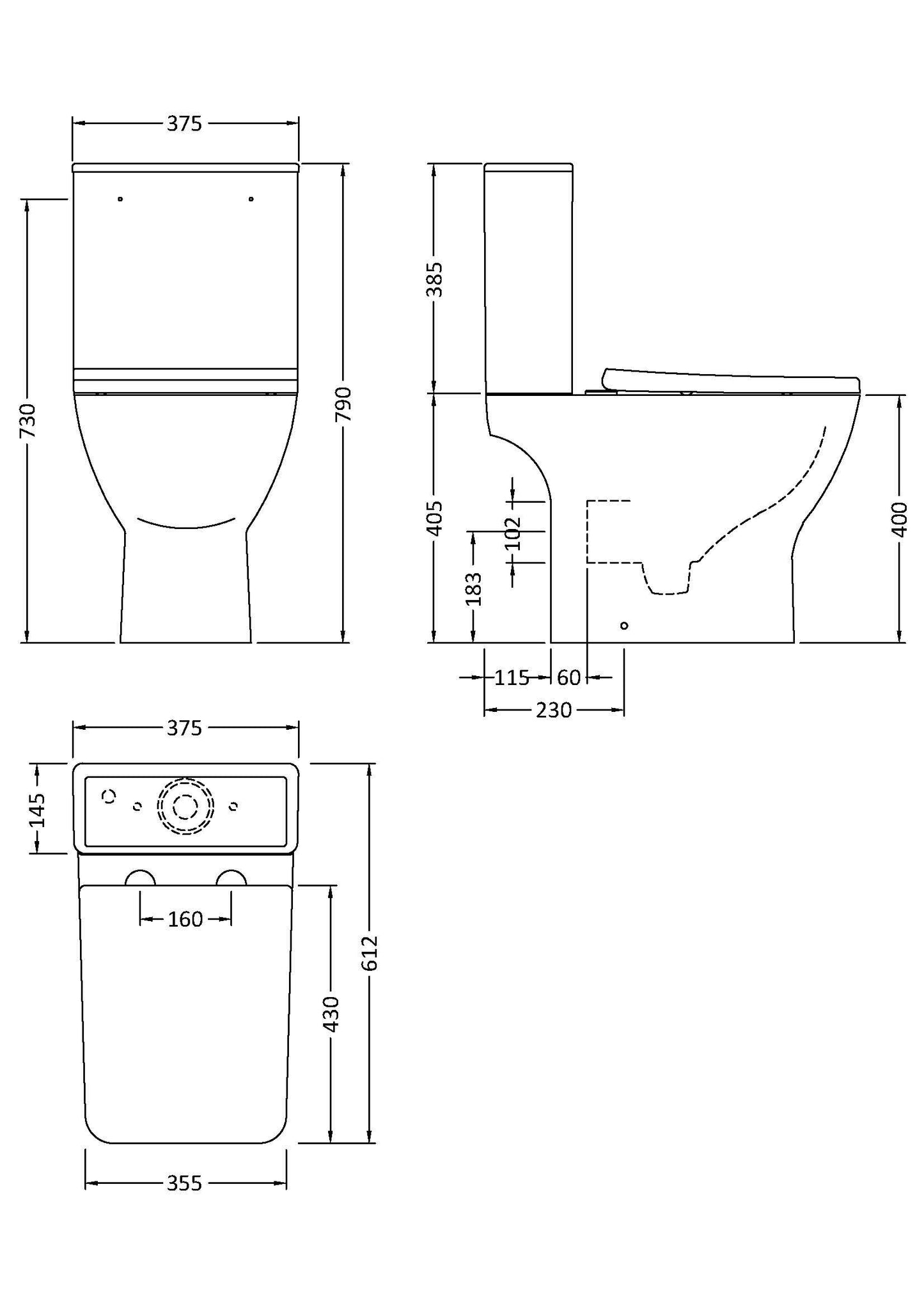 Ava Pan, Cistern & Seat