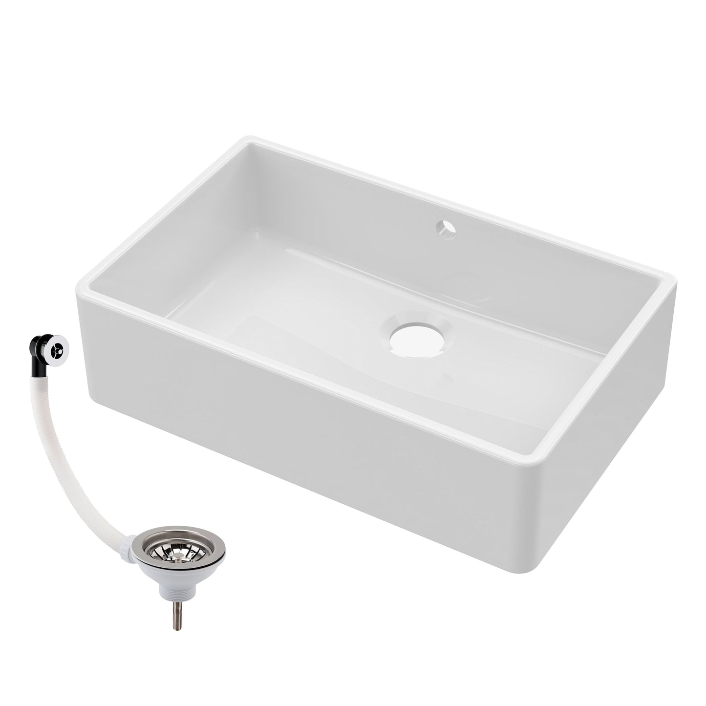 1 Bowl Fireclay Butler Kitchen Sink Overflow &  Waste - 795mm