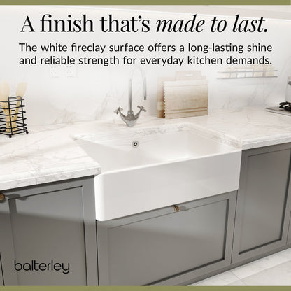 1 Bowl Fireclay Butler Kitchen Sink Overflow &  Waste - 795mm