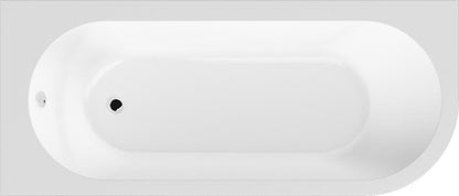 Nuie 1700mm Left-Hand Curved Bath With Legs And Panel