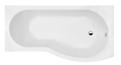 Nuie 1695mm Right-Hand B Shaped Shower Bath With Legs