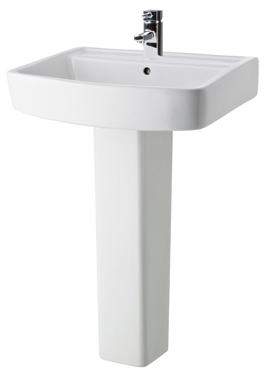 Nuie 600mm Pedestal Basin With Overflow