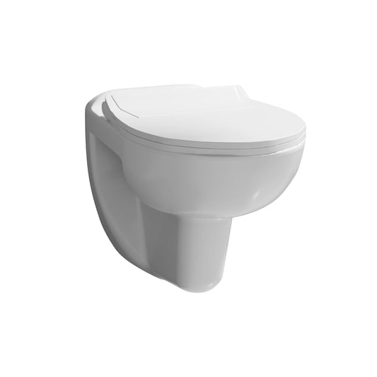 Nuie 535mm Wall Hung Toilet Pan With Soft Close Seat