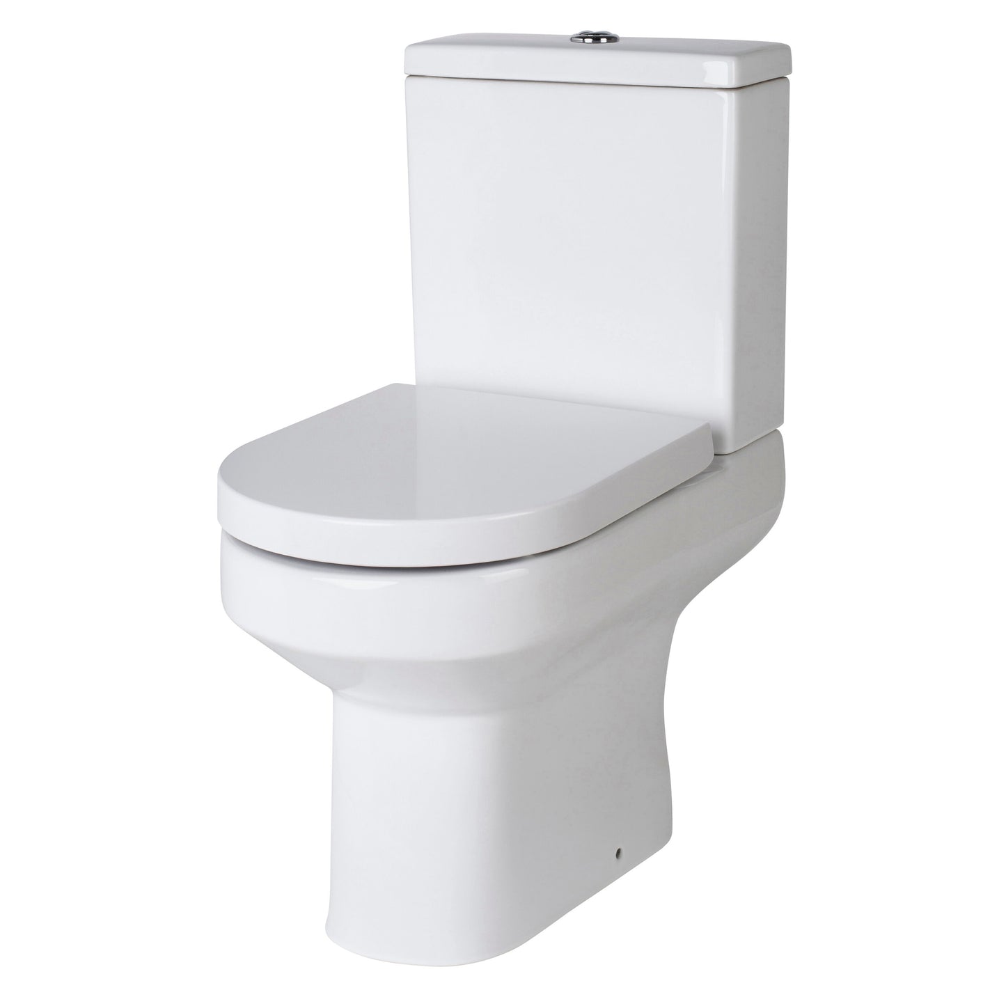 Nuie Harmony 380mm White Semi Flush-to-Wall Toilet Pan & Cistern