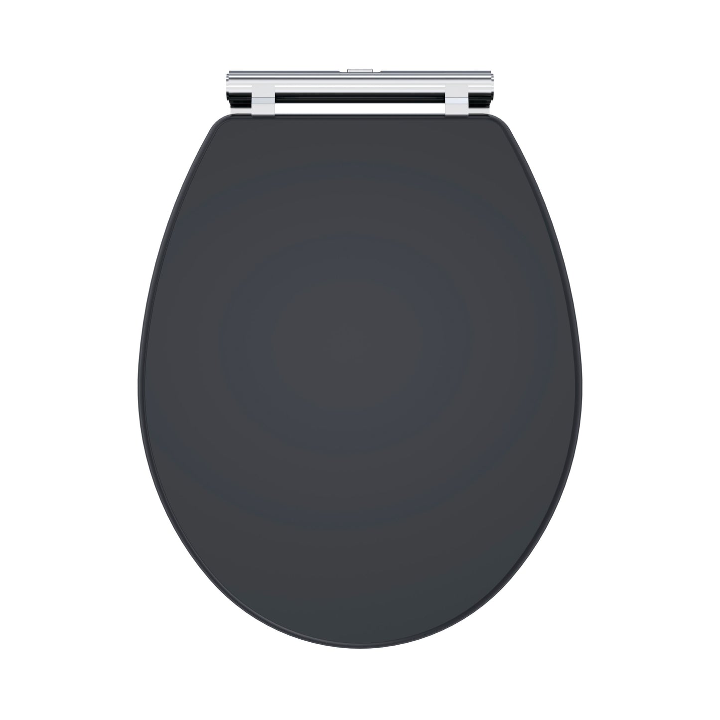 Nuie Classique Traditional Soft Black Round Wooden Soft Close Toilet Seat With Quick Release Hinge