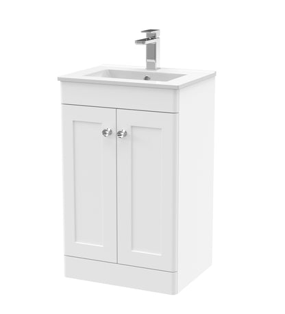 Nuie Classique 500mm Floor Standing 2 Door Basin Unit With Basin