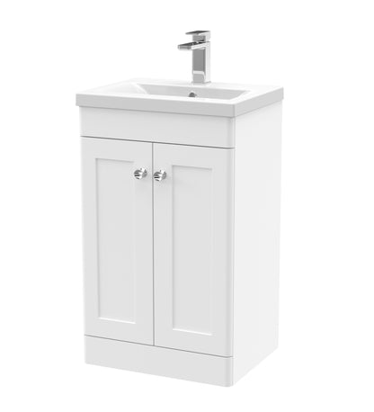 Nuie Classique 500mm Floor Standing 2 Door Vanity Unit With Basin