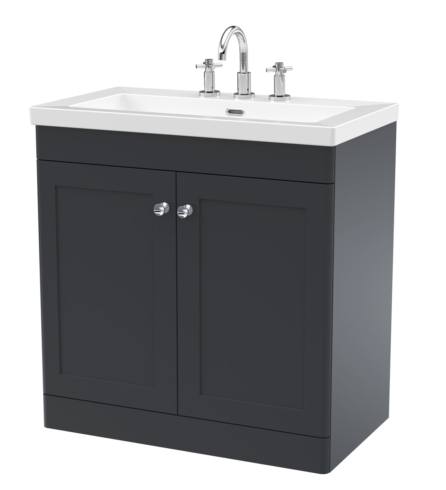 Classique 800mm Floor Standing 2-Door Vanity with Basin - 3 Tap Hole