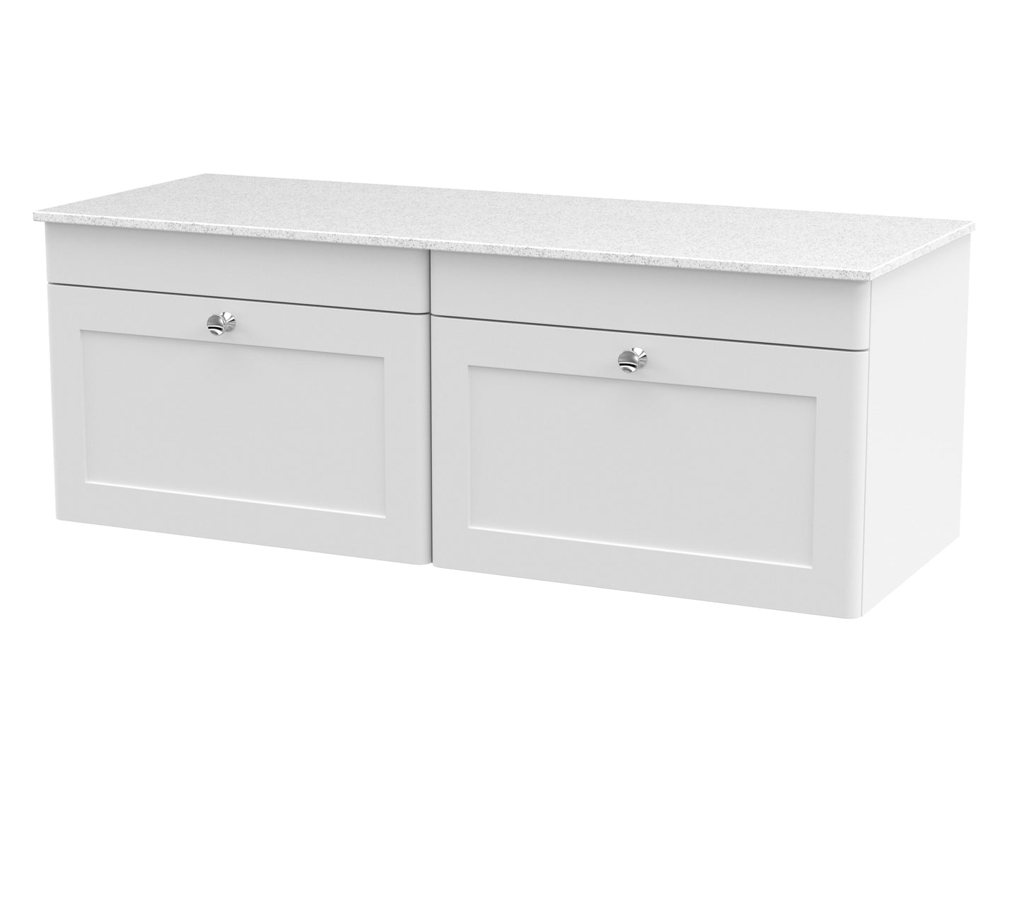 Nuie Classique 1200mm Wall Hung 2-Drawer Vanity with Marble Top