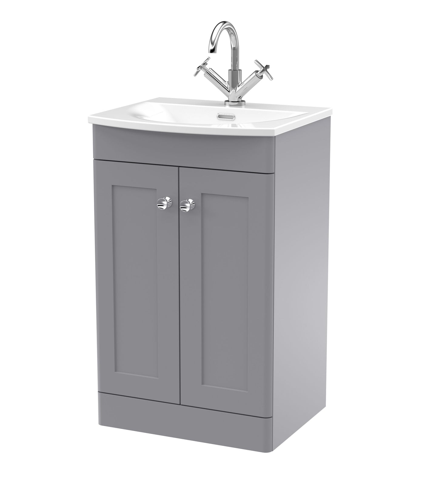Nuie Classique 500mm Floor Standing 2-Door Vanity Unit & Basin