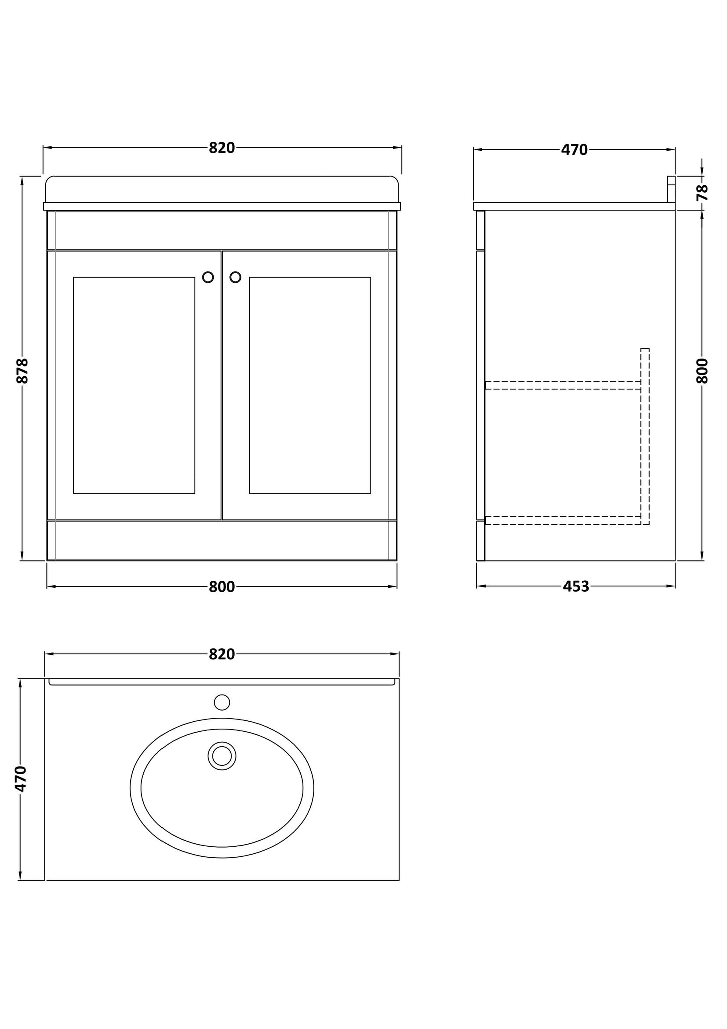 Nuie Classique 820mm Satin Green Floor Standing Vanity Unit with Basin & Handles