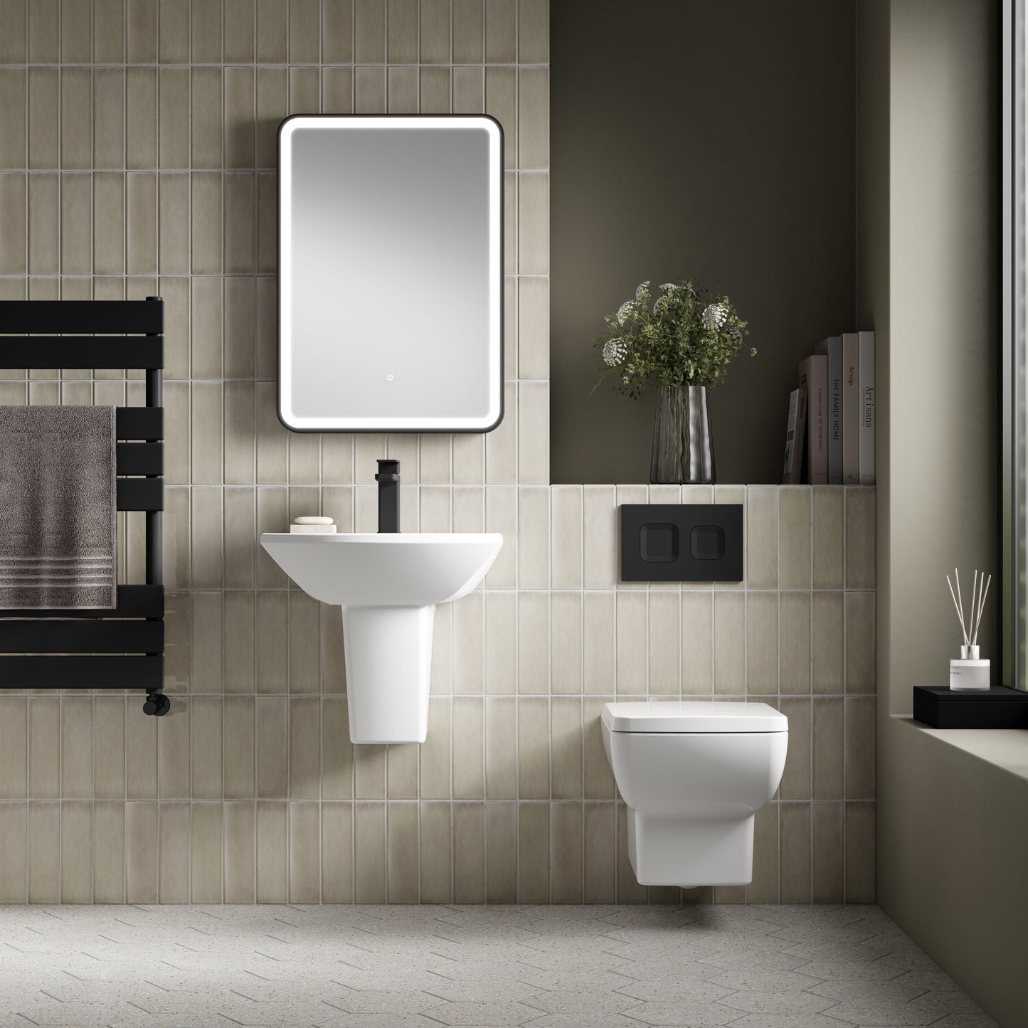 Nuie 500mm Basin & Semi Pedestal