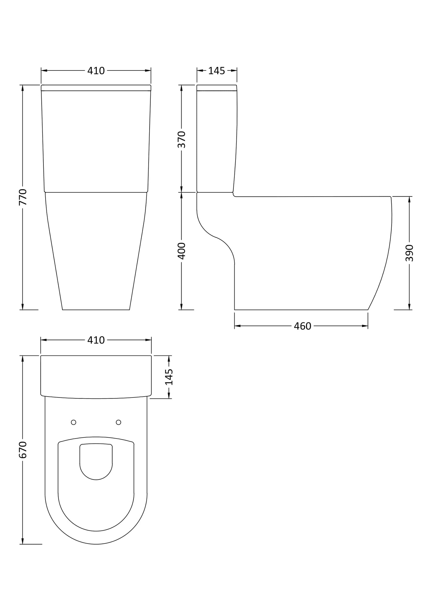 Nuie Provost Semi Flush to Wall Toilet