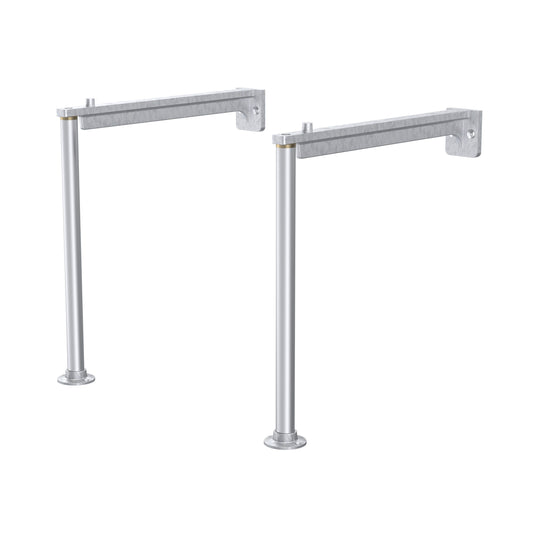 Nuie Brushed Steel Leg Set and Wall Bracket (Pair)