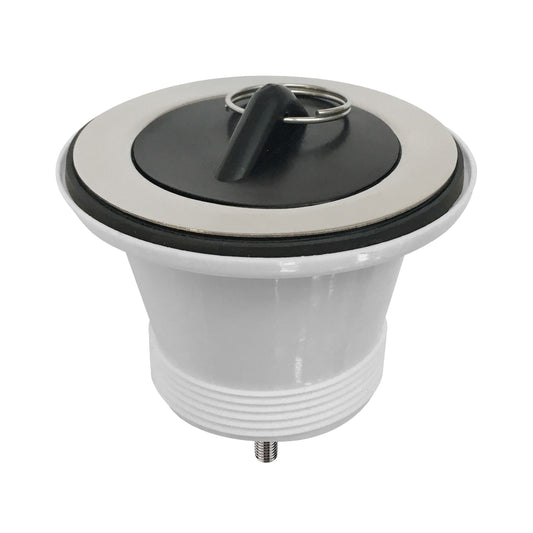 Nuie Chrome Black Plug and Chain Kitchen Sink Waste