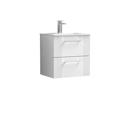 Nuie Deco 500mm Wall Hung 2-Drawer Vanity Unit With Basin