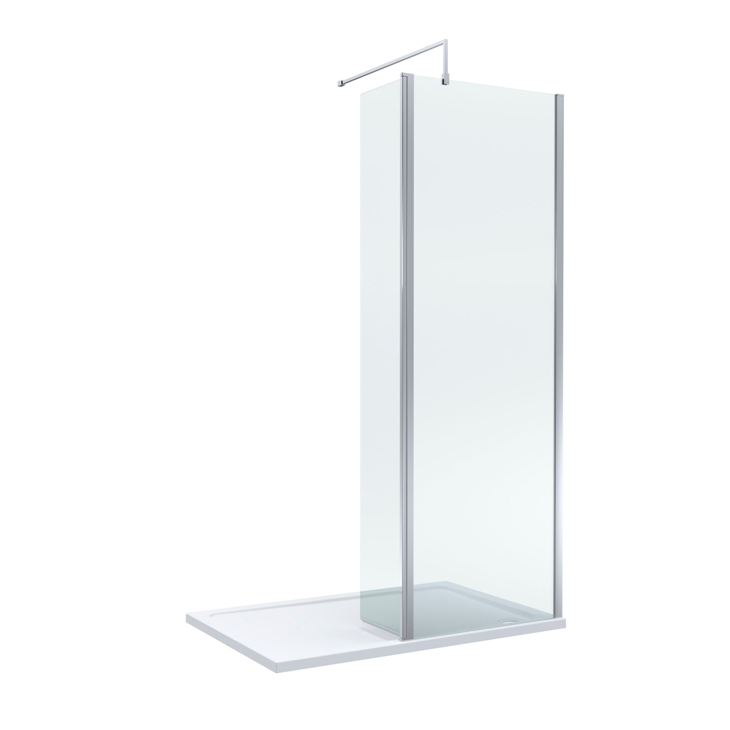 Nuie 700mm Framed Walk-In Wetroom Return Screen With Tray