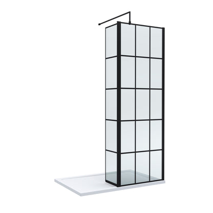 Nuie 700mm Framed Walk-In Wetroom Return Screen With Tray
