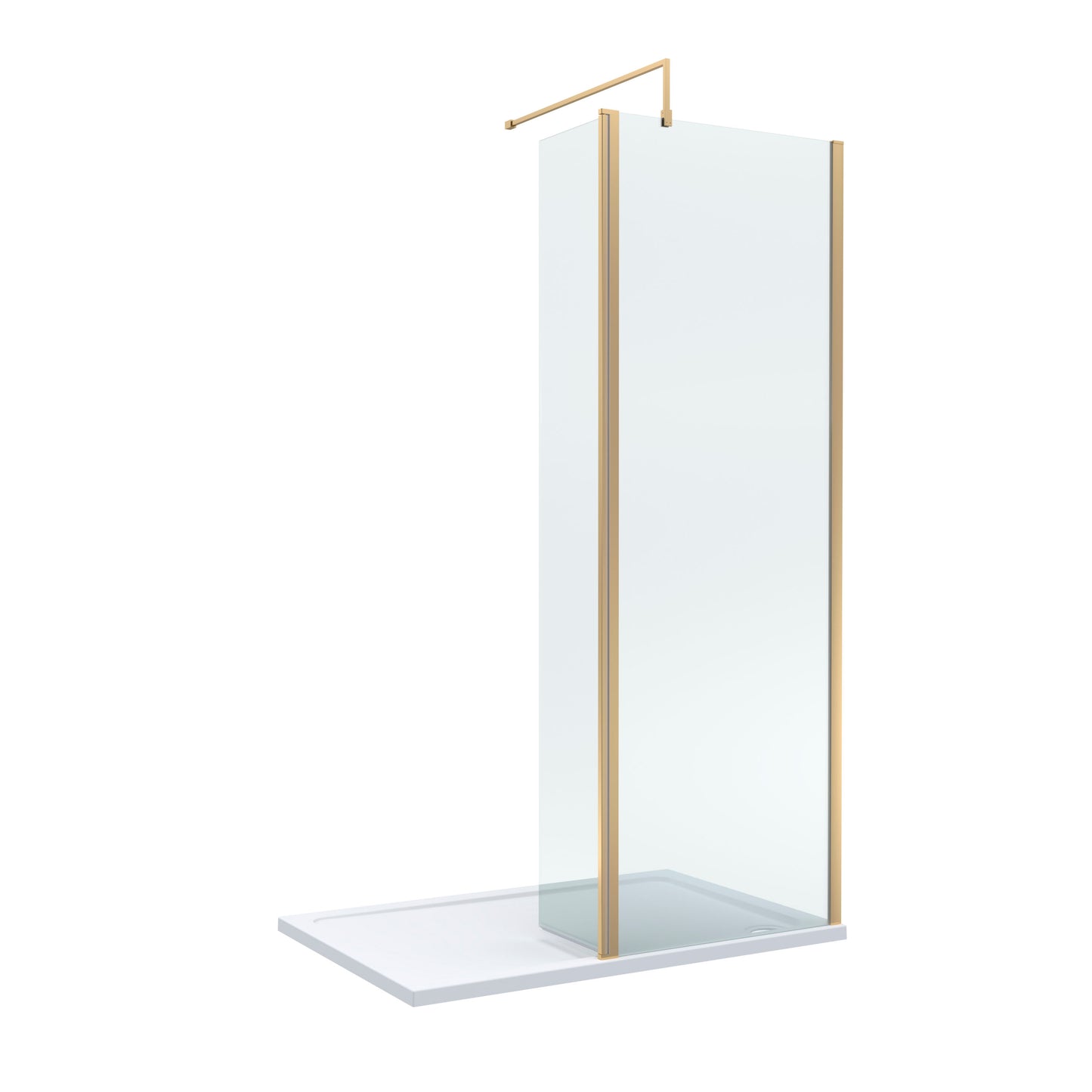 Nuie 700mm Framed Walk-In Wetroom Return Screen With Tray