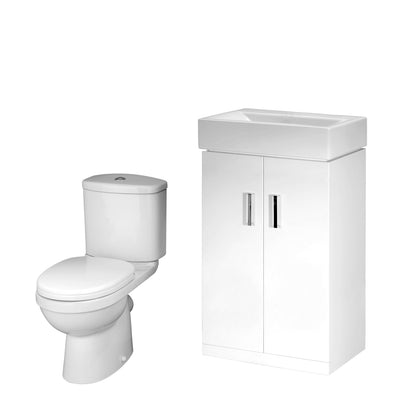 Nuie Mayford Floor Standing 450mm Unit & Toilet Including Seat