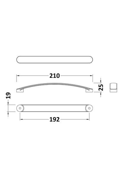 210mm D Shape Bar Handle