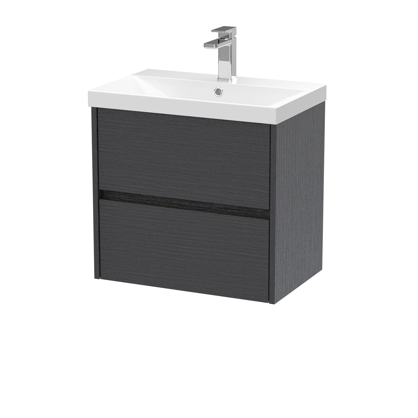 Nuie Havana 600mm Wall Hung 2 Drawer Vanity Unit & Basin