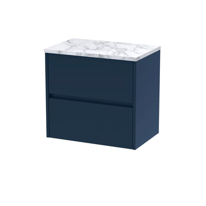 Nuie Havana 600mm Wall Hung 2-Drawer Unit With Laminate Worktop