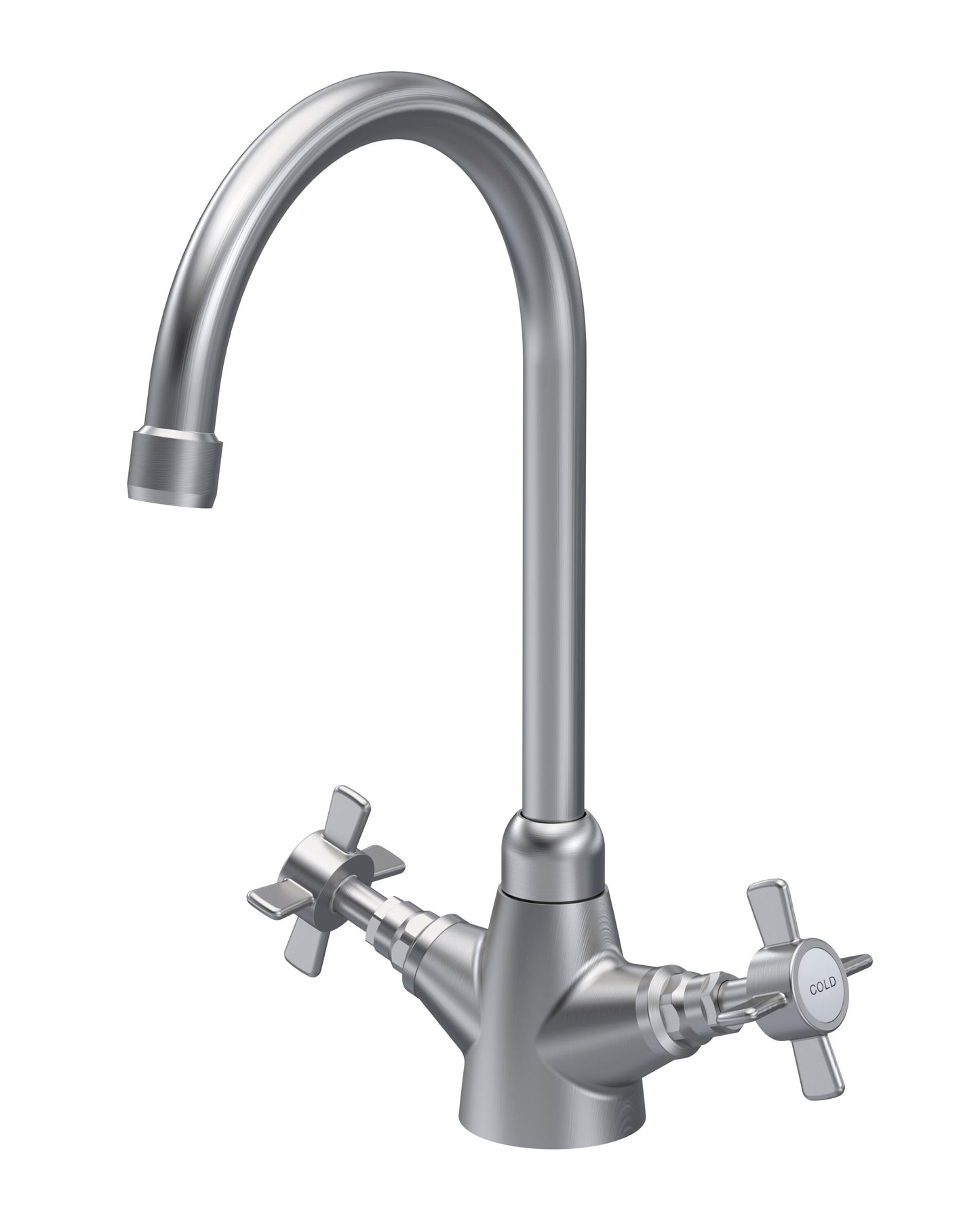 Kitchen Taps Traditional Mono Crosshead Handle Sink Mixer Tap
