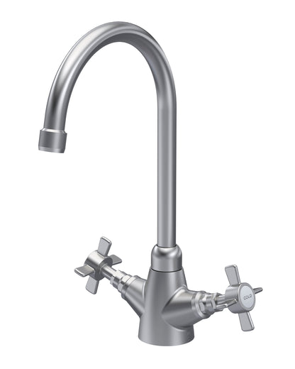 Kitchen Taps Traditional Mono Crosshead Handle Sink Mixer Tap