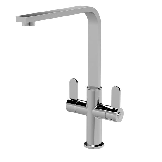 Kitchen Taps Churni Mono Basin Twin Lever Square Basin Tap