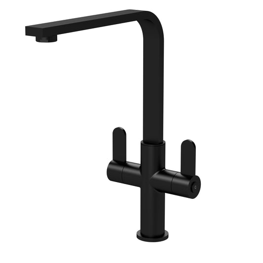 Kitchen Taps Churni Mono Basin Twin Lever Square Basin Tap