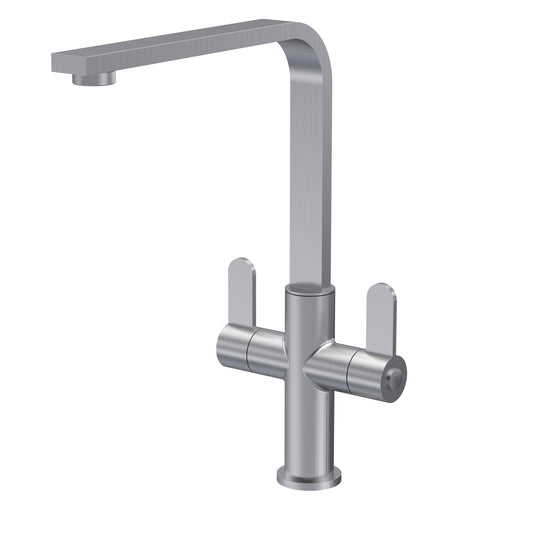 Kitchen Taps Churni Mono Basin Twin Lever Square Basin Tap