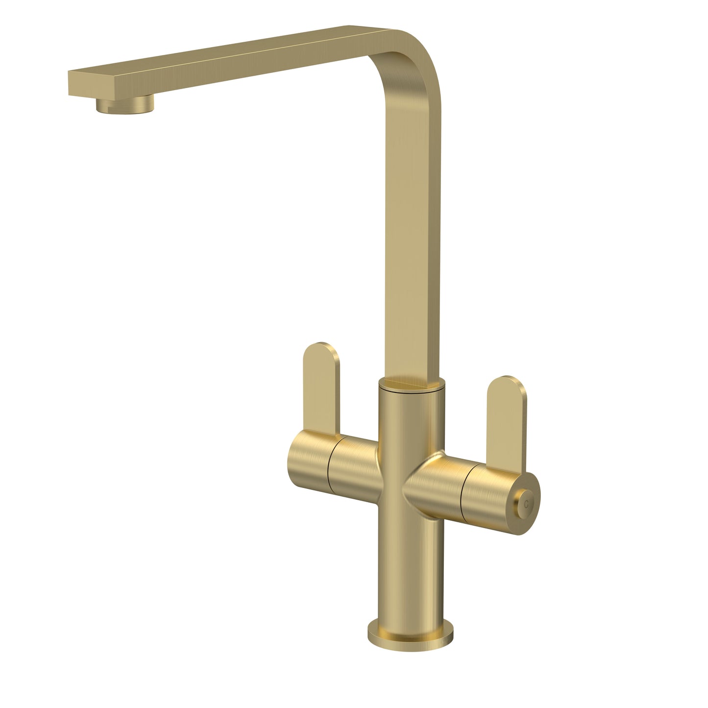 Kitchen Taps Churni Mono Basin Twin Lever Square Basin Tap
