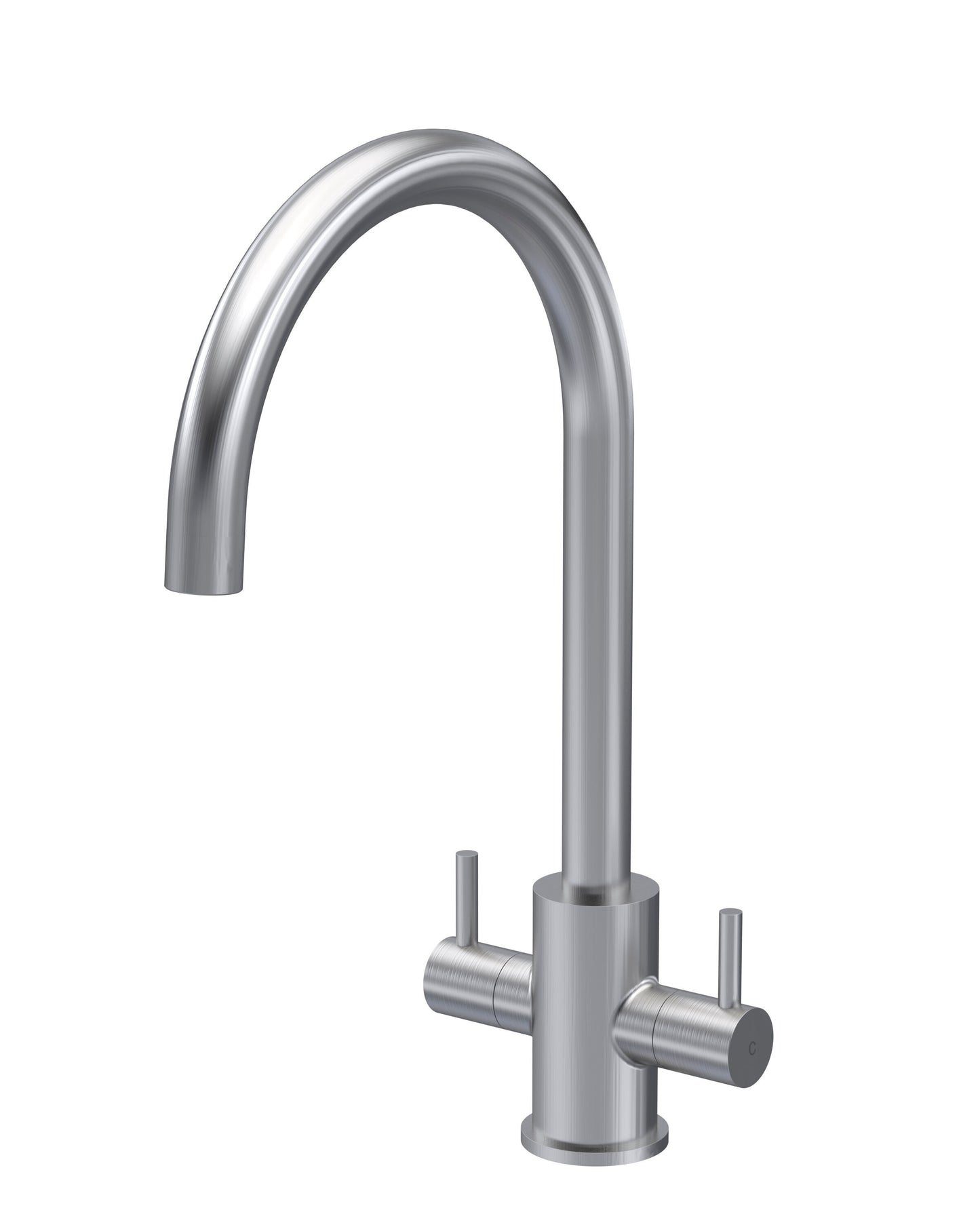 Kitchen Taps Lachen Mono Basin Twin Lever Round Basin Tap