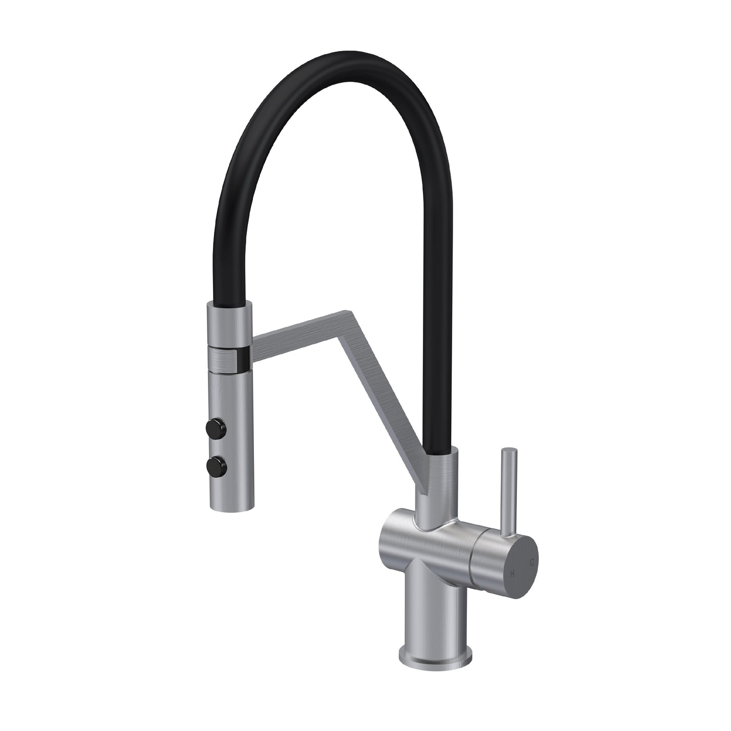 Kitchen Taps Ravi Mono Basin Single Lever Round Basin Tap & Rinser
