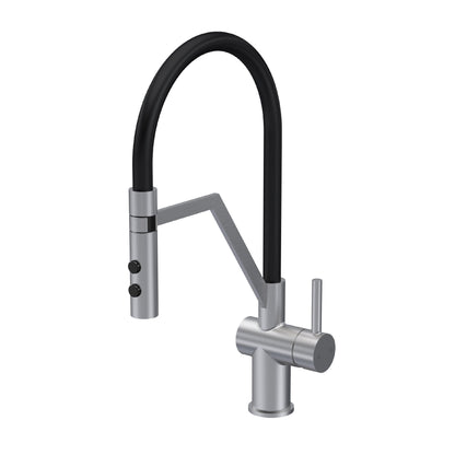 Kitchen Taps Ravi Mono Basin Single Lever Round Basin Tap & Rinser