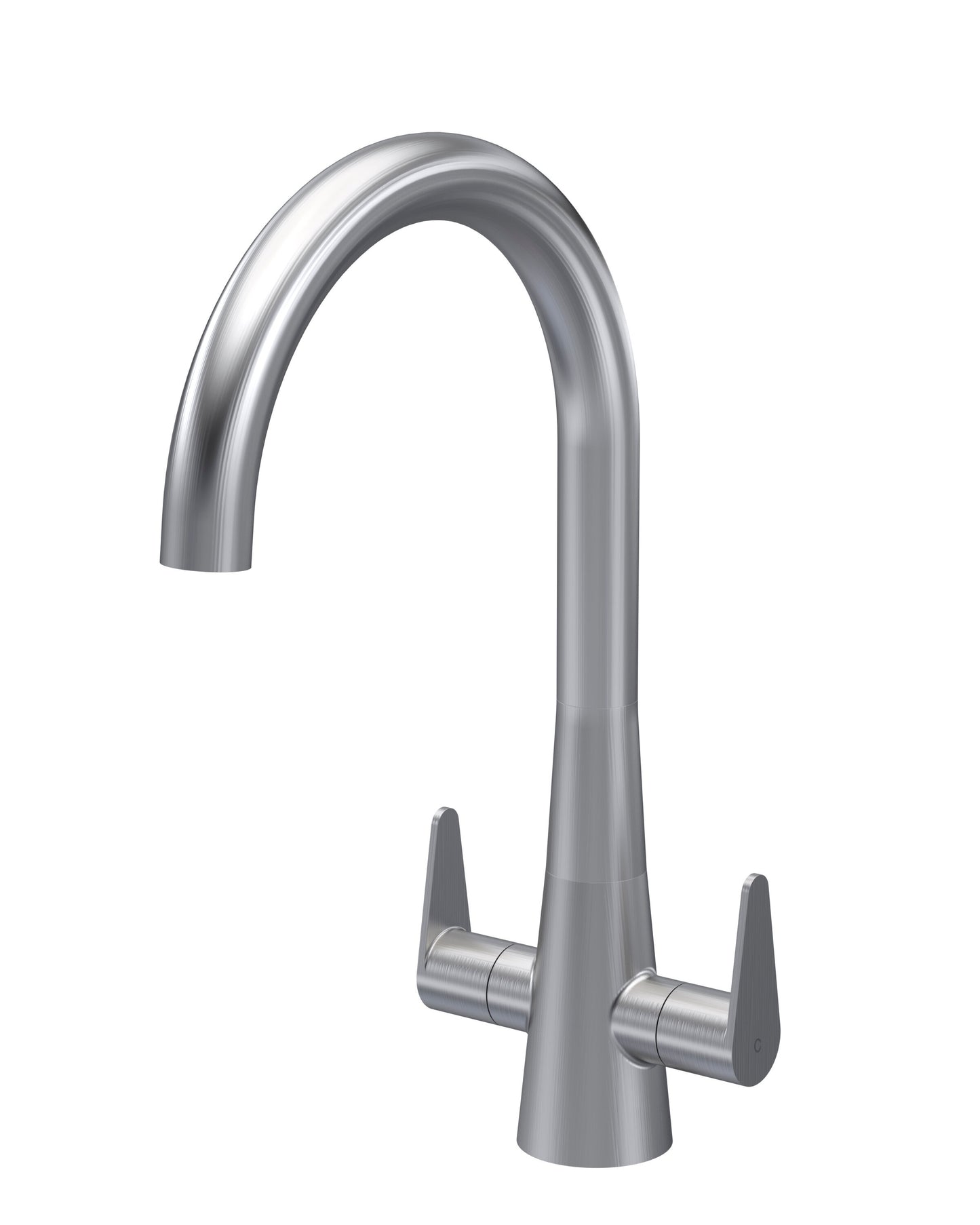 Kitchen Taps Samir Mono Basin Twin Lever Round Basin Tap & Rinser