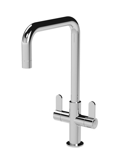 Kitchen Taps Kosi Mono Basin Twin Lever Square Basin Tap & Rinser
