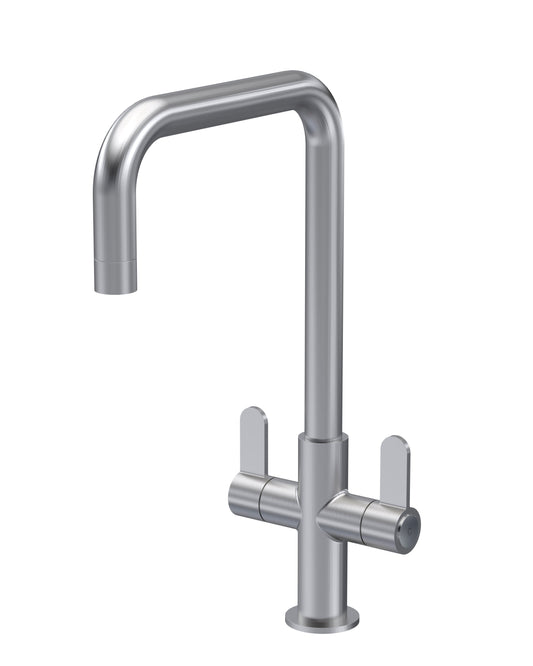 Kitchen Taps Kosi Mono Basin Twin Lever Square Basin Tap & Rinser