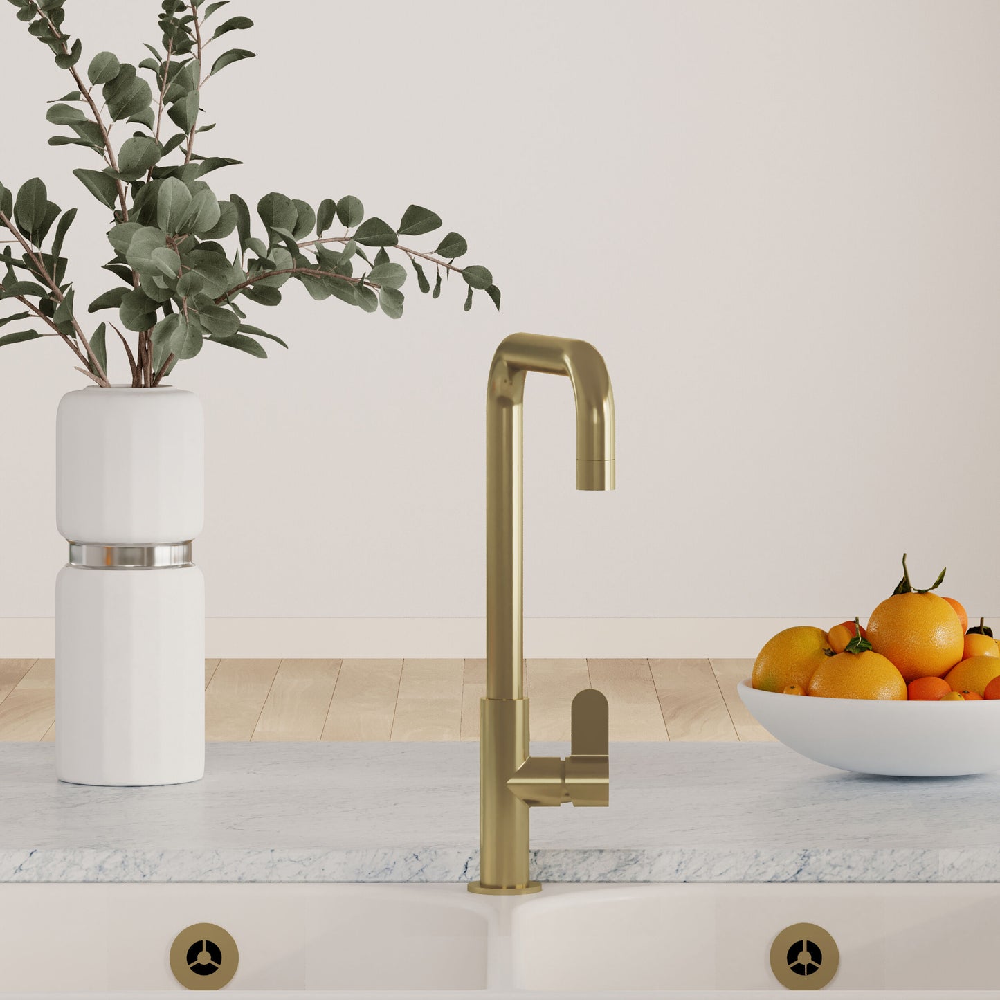 Kitchen Taps Kosi Mono Basin Single Lever Square Basin Tap & Rinser